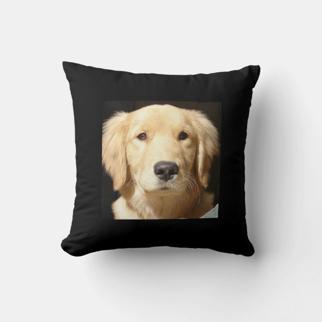 Golden Retriever Closeup Kudde (Framsida)