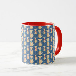 Golden Retriever Coffee Mugg: Blue Mugg