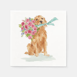 Golden Retriever Coquette Napkins Pappersservett