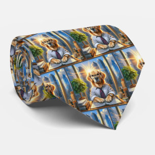 Golden Retriever Corporate Businessman Slips