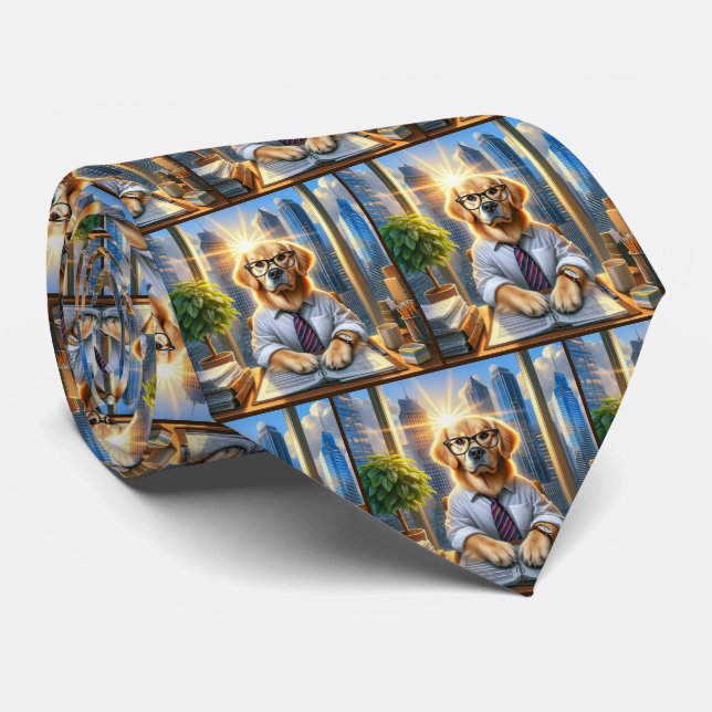 Golden Retriever Corporate Businessman Slips (Rullad)