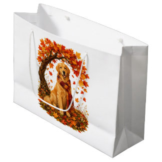 Golden Retriever Cozy Autumn Thanksgiving