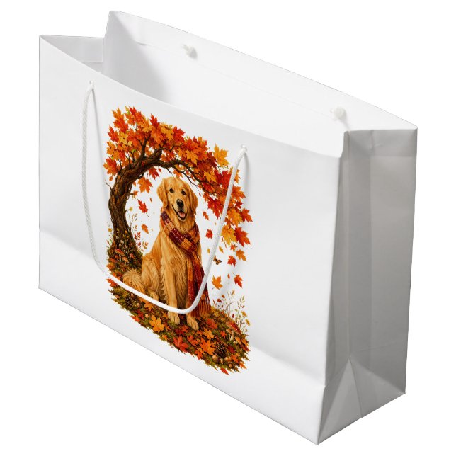Golden Retriever Cozy Autumn Thanksgiving (Framsidan Vinklad)