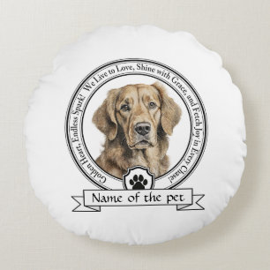 Golden Retriever Credo Rund Kudde
