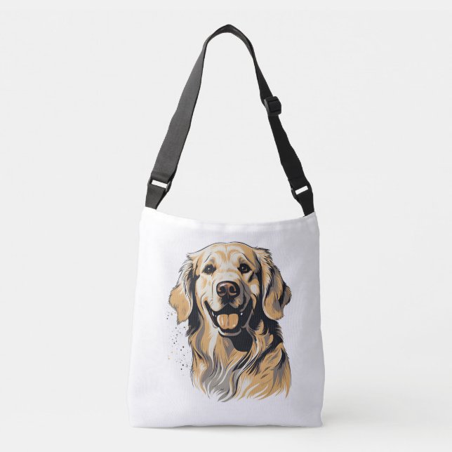 Golden Retriever Crossbody-väska Axelväska (Framsida)