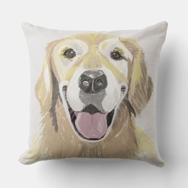 Golden Retriever Cushion Kudde (Framsida)