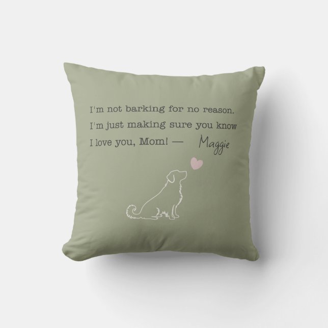 Golden Retriever Custom Photo Pillow Dog Mom Gift Kudde (Framsida)
