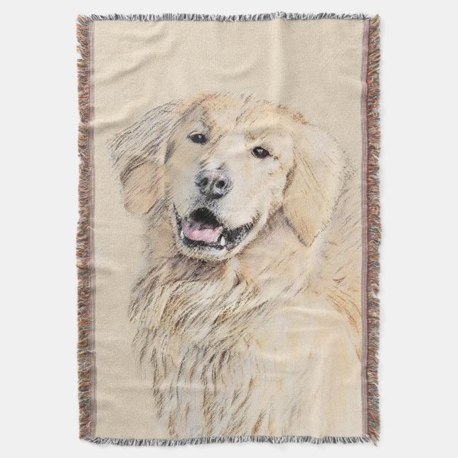 Golden Retriever - Cute Original Hund Art Filt (Framsidan Vertikal)