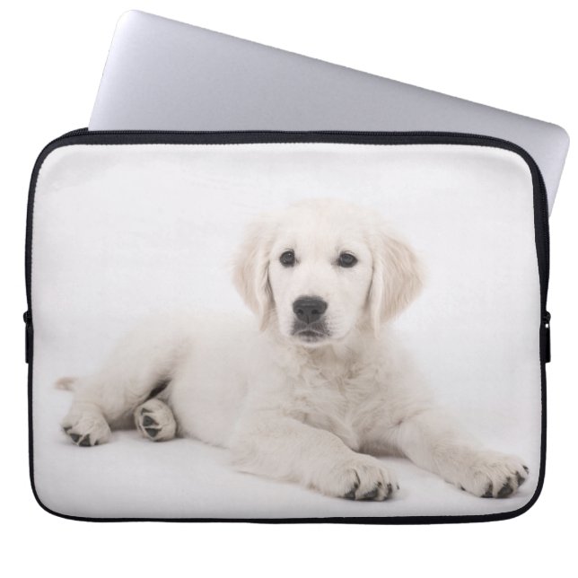 Golden Retriever Cute Puppy Laptop sleeve (Framsidan)