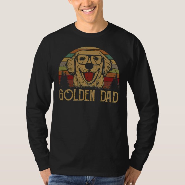 Golden Retriever Dad Vintage T Shirt (Framsida)
