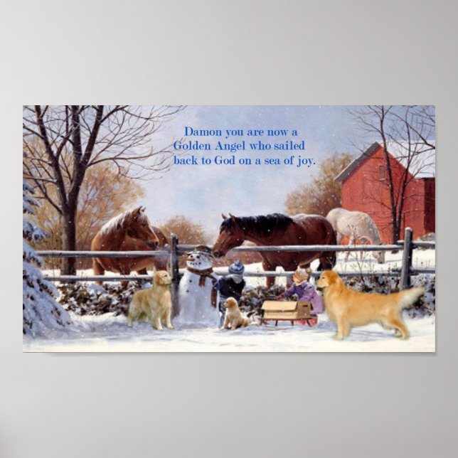 Golden Retriever Damon Poster (Framsidan)