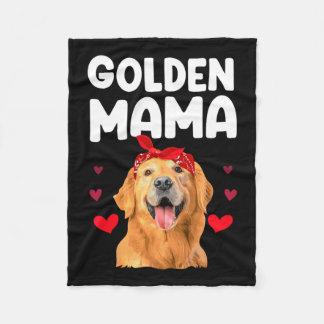 Golden Retriever Design för Mamma-kvinnor Golden R Fleecefilt