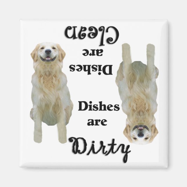 Golden Retriever Dishwasher Magnet (Framsidan)
