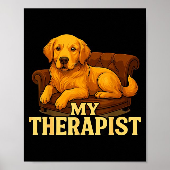 Golden Retriever Dog Clothes For Humans My Therast Poster (Framsidan)