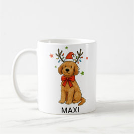 Golden Retriever Dog Festive Christmas Kaffemugg