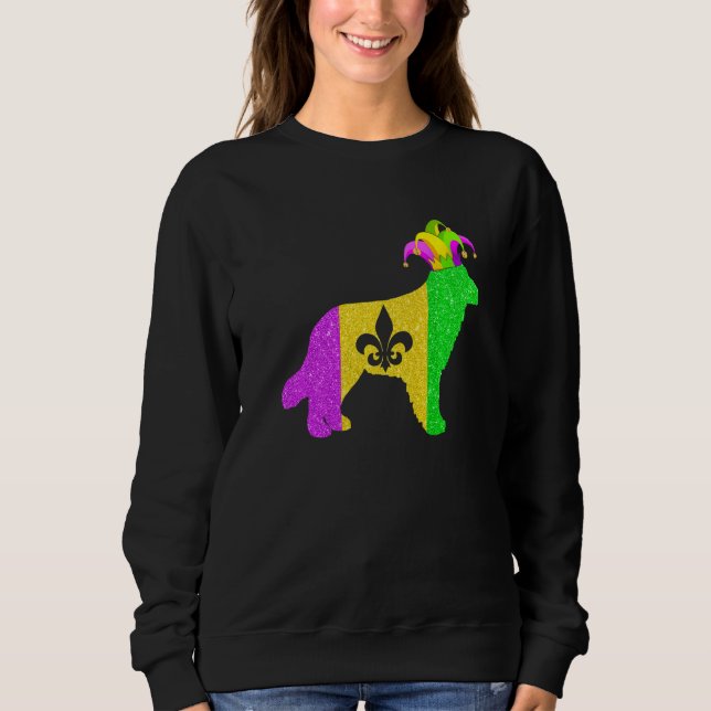 Golden Retriever Dog Lover Mardi Gras Carnival Par T Shirt (Framsida)