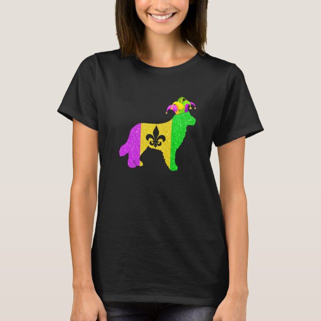 Golden Retriever Dog Lover Mardi Gras Carnival Par T Shirt (Framsida)