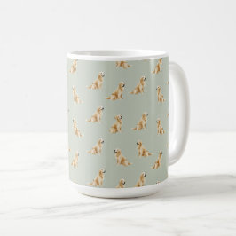 Golden Retriever Dog Pattern Mug Kaffemugg