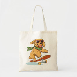 Golden Retriever Dog Skateboarding Tygkasse