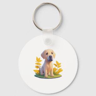 Golden Retriever Doggo Cute Digital Chibi Nyckelring