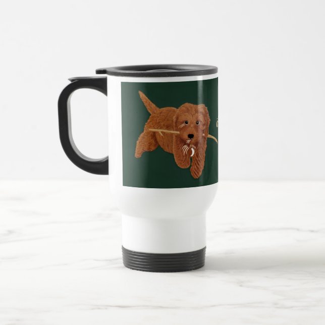 Golden Retriever Doodle Reskaps Kaffe/Te-mugg Resemugg (Vänster)