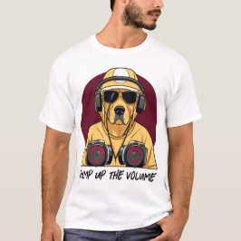 Golden Retriever Dsed som DJ T Shirt