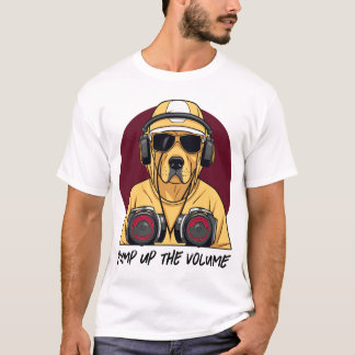Golden Retriever Dsed som DJ T Shirt