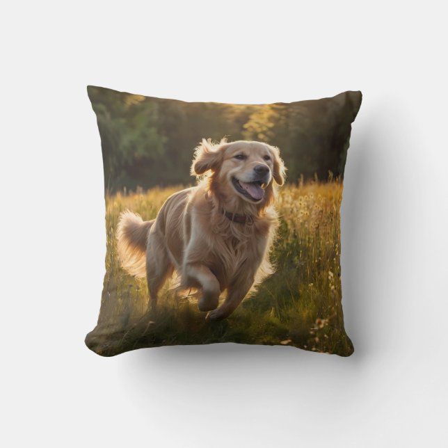 Golden Retriever Elegant Dekorativ kudde (Framsida)
