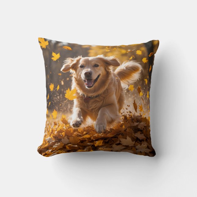 Golden Retriever Elegant Dekorativ kudde (Framsida)