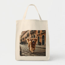 Golden Retriever Elegant Livsmedel Tote Bag