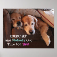 Golden Retriever Exercise Demotivational