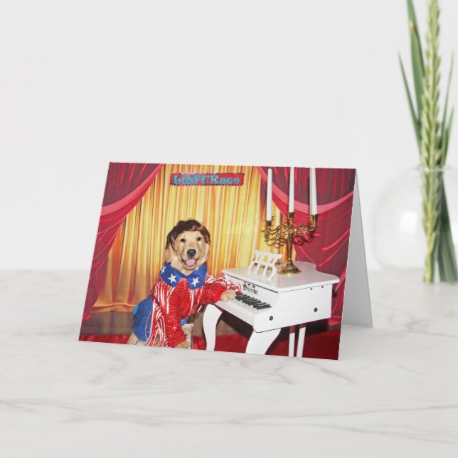 Golden Retriever Fabulous Liberace Birthday Kort (Framsida)