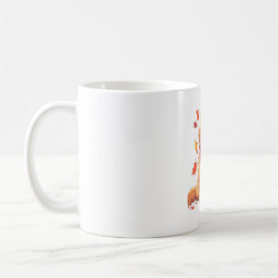 Golden Retriever Fall Hund Höst löv Kaffemugg