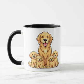 Golden Retriever-familjen Mugg - Adsible Gift
