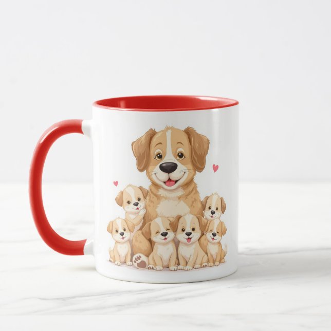 Golden Retriever-familjen Mugg - Adsible Gift (Vänster)