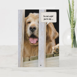Golden Retriever får gammal födelsedag Kort