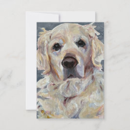 Golden Retriever-färgad på Canvas Tack Kort