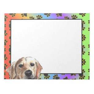 Golden Retriever färglös hund mönster Anteckningsblock