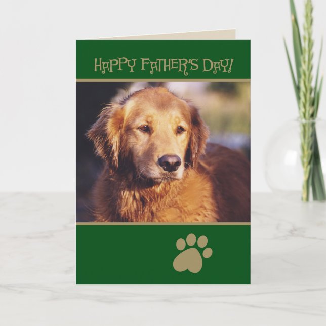 Golden Retriever Fars dag Card Kort (Framsida)