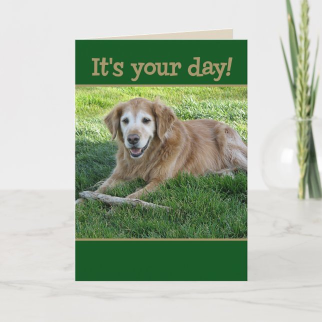 Golden Retriever Fars dag Card Kort (Framsida)