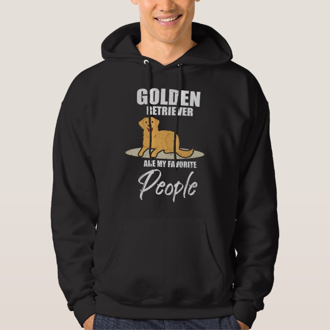 Golden Retriever Favourite People  Dog Hoodie (Framsida)