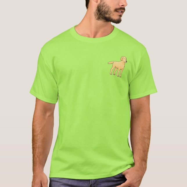 Golden Retriever fickstorlek T Shirt (Framsida)