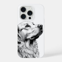 Golden Retriever Finlinjer Konst Telefonfodral | K