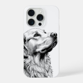 Golden Retriever Finlinjer Konst Telefonfodral | K