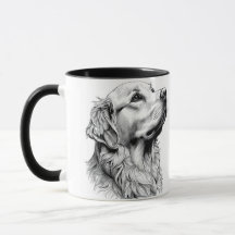 Golden Retriever Finlins Konstporträtt | Elegant 