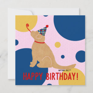 Golden Retriever Födelsedag  Anteckningskort