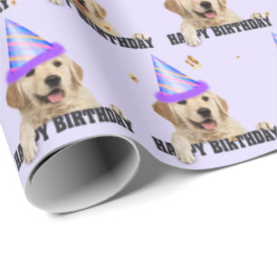 Golden Retriever-födelsedag Presentpapper