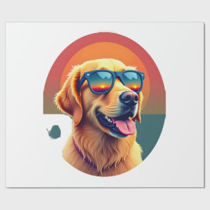 Golden Retriever för barn pojkar flickor solglasög Presentpapper