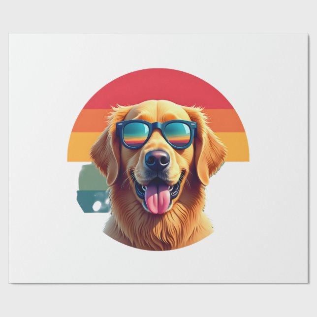 Golden Retriever for Kids Boys Girls Sunglasses Pe Presentpapper (Platt)