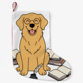 Golden Retriever Författarpuppy Jul Accent Liten Julstrumpa